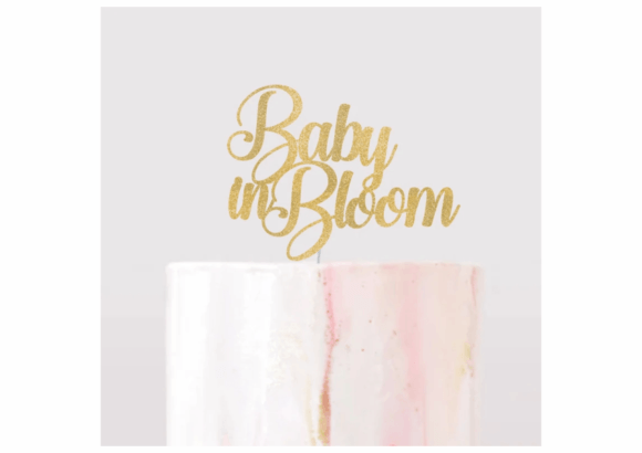 Baby in Bloom SVG: Cake Topper & Baby Design
