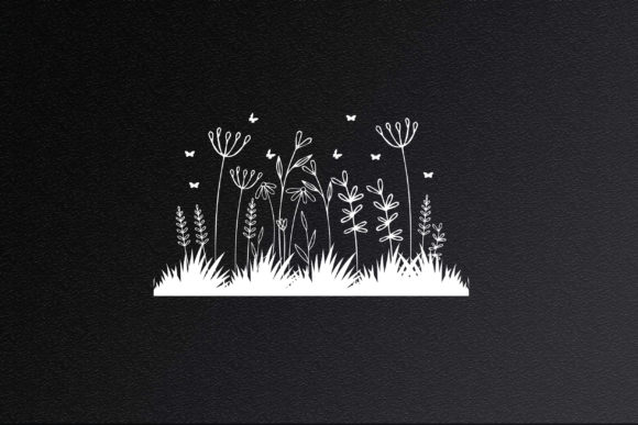 Cute Butterfly Floral Garden SVG