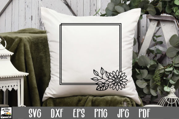 Double Square Floral Frame