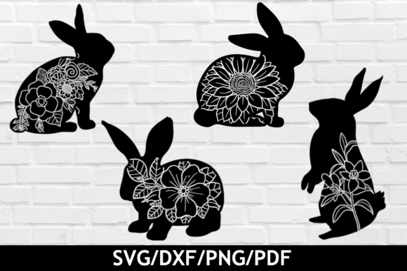 Floral Bunny SVG Cut File – Easter SVG