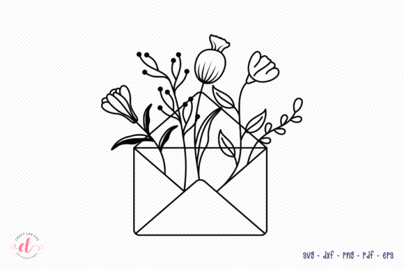 Floral Email SVG: A Hand-Drawn Touch for Thoughtful Embroidery
