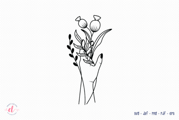 Floral Hand SVG, Flower Bouquet SVG