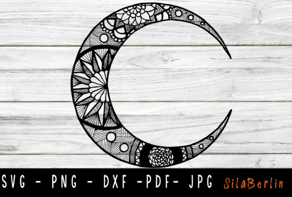 Floral Moon Print
