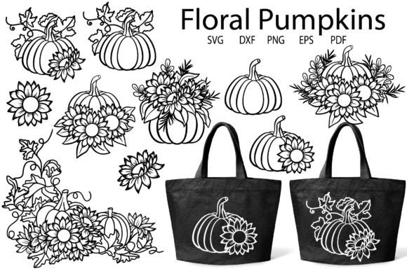 Floral Pumpkin SVG: Sunflower Pumpkin