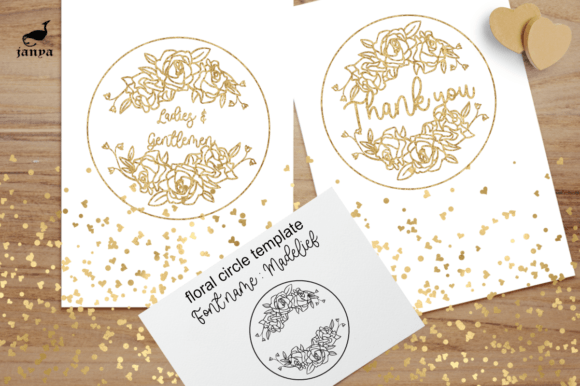 Floral Template SVG: Flowers Custom Text