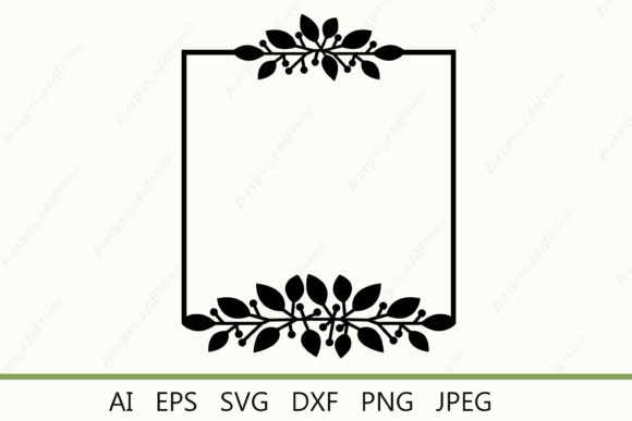Leaf Square Border SVG: A Floral Frame for Real Embroidery