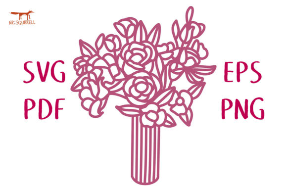 Roman Flower Bouquet SVG Cut File