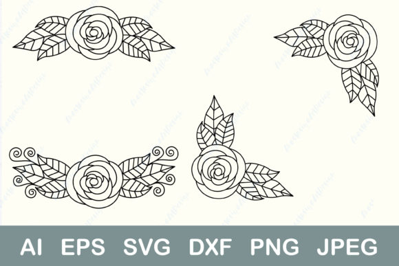 Roses Border SVG: A Floral Frame for Real Embroidery