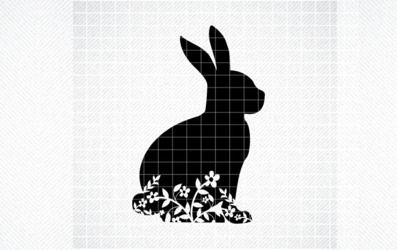 Spring Bunny Butterfly SVG, Floral Bunny