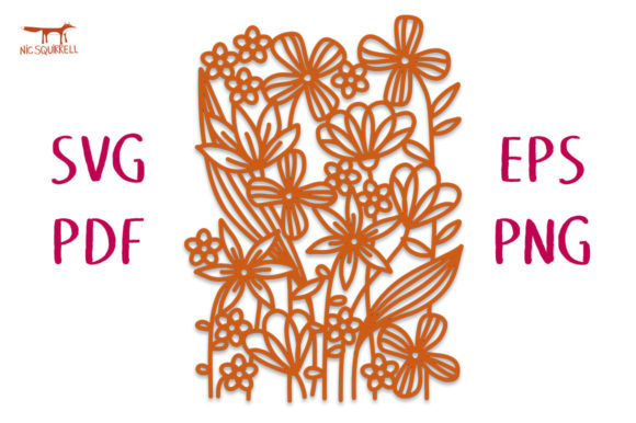 Summer Flower Garden SVG Cut File