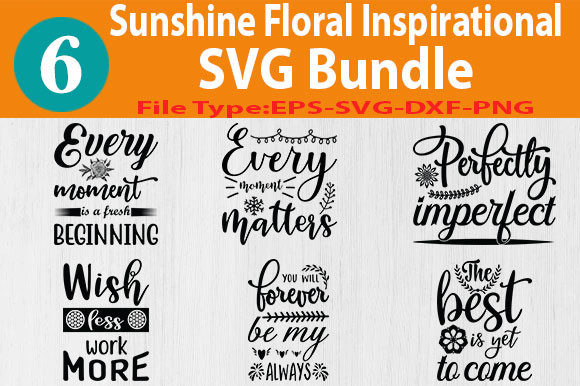 Sunshine Floral Inspirational SVG Bun